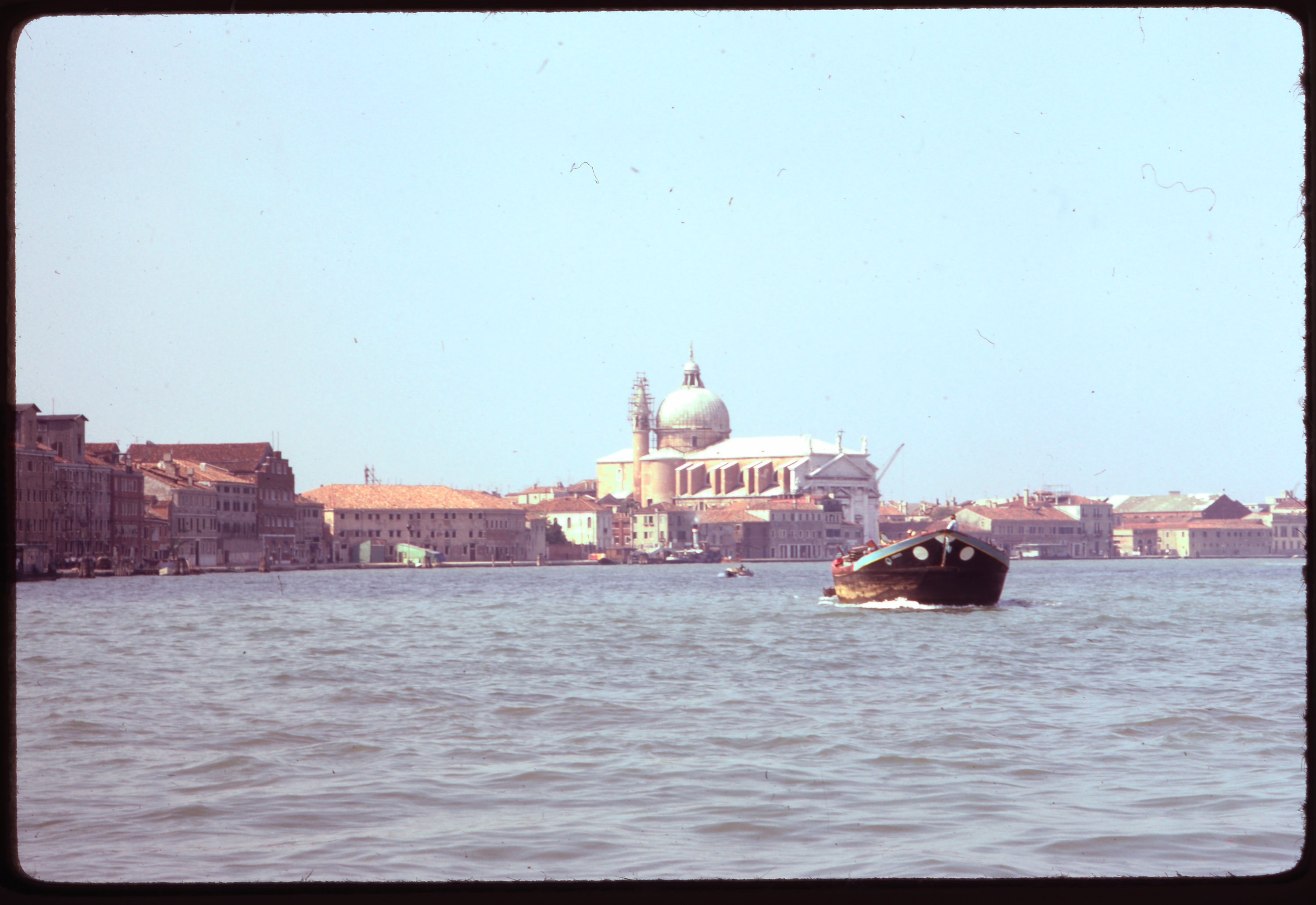 The Giudecca canal with the church of the Redentore seen across the water